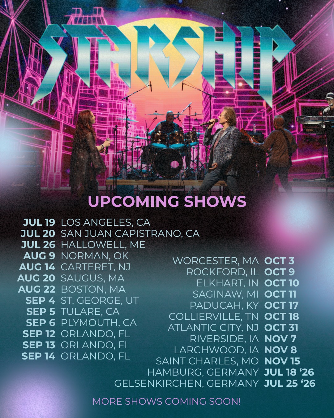 Mickey Thomas Starship featuring Mickey Thomas Tour Poster